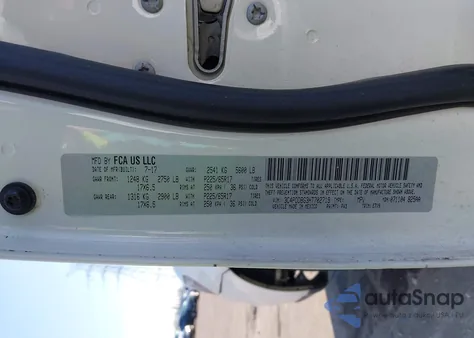 2017 Dodge Journey Sxt Awd z USA, uszkodzony, nr VIN 3C4PDDBG3HT702719